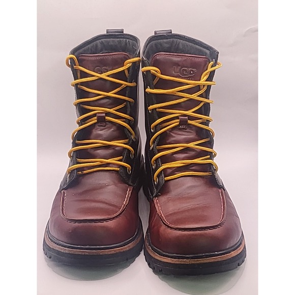 UGG Noxon Waterproof Leather Moc Toe Boots Men's Size 13 Vibram Lug Work Hiking - Picture 2 of 12